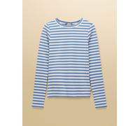 Joules Joules Sophie Blue Striped Long Sleeve Ribbed Fitted T-Shirt
