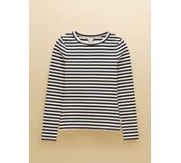 Joules Joules Sophie Navy Striped Long Sleeve Ribbed Fitted T-Shirt