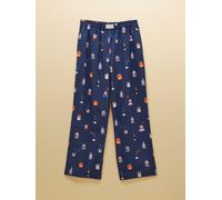 Joules Joules Stella Navy Party Cats Woven Brushed Cotton Trouser