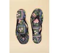 Joules Joules Sunvale Navy Tile Print Flip Flops