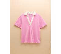 Joules Joules Tallie Pink Short Sleeve Combed 100% Cotton Collared Top
