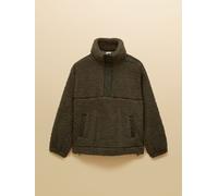 Joules Joules Tilly Khaki Green Quarter Zip Borg Fleece