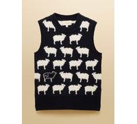 Joules Joules What The Flock Navy Intarsia Knitted Vest