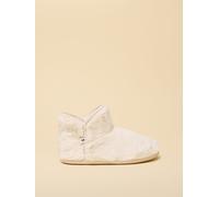 Joules Joules Women's Cabin Luxe Cream Faux Fur Slipper Boots