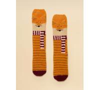 Joules Joules Women's Fluffy Orange Fox Socks (size 4-8)