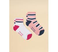 Joules Joules Women's Volley Pink Blue Tennis Sock 2 Pack (size 4-8)