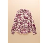 Joules Melanie Berry/Ecru Ruffle Blouse