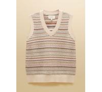 Joules Oat Cotton Rich V-Neck Knitted Vest