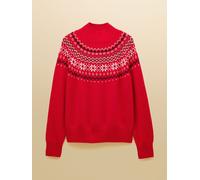 Joules Pull Joules Alba Fair Isle en Coton Blend à Col montant