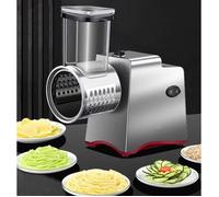 JOULLI - Coupe Légumineuses Multifonctions - Râpe électrique pour trancher, râper et broyer - avec 5 cônes inox