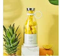 JOULLI Mini extracteur de jus portable 350 ml USB rechargeable 50W batterie 1400mAh 4 lames - Blanc