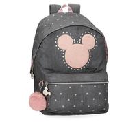Joumma Bags, Mickey Studs, sac à dos scolaire, en Polyester, Bretelles larges, ergonomiques et matelassées, Léger et pratique pour plus de confort, Poignée de suspension.
