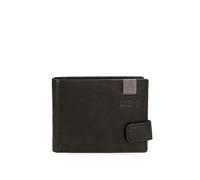 joumma bags,s.l. Adept Max Portefeuille Horizontal avec Fermeture à clic Noir 11 x 8,5 x 1 cm Cuir, Noir, Portefeuille Horizontal avec Fermeture à clic