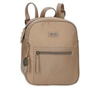 joumma bags,s.l. Le Poulain Laine Sac À Dos Décontracté, Beige, 24x28x10 cm, Polyester et PU, beige, Sac à dos décontracté