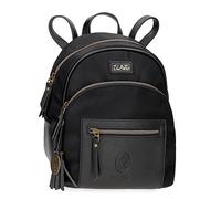 joumma bags,s.l. Le Poulain Laine Sac À Dos Décontracté, Noir, 22x25x10 cm, Polyester et PU, Noir, Sac à dos décontracté