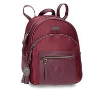 joumma bags,s.l. Le Poulain Laine Sac À Dos Décontracté, Rouge, 22x25x10 cm, Polyester et PU, rouge, Sac à dos décontracté