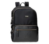 joumma bags,s.l. Sac à dos en laine pour ordinateur portable adaptable au chariot 14", noir, 30 x 40 x 11 cm, polyester et PU, Noir, Sac à dos pour ordinateur portable adaptable au chariot