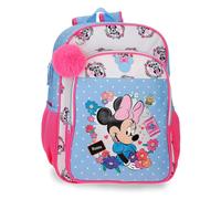 Disney Sac à dos scolaire Joumma Minnie Flowers adaptable Polyester 30x40x13 cm 15,6 L Bleu clair