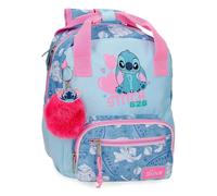 Joumma Disney Stitch Hearts Bleu Sac à Dos de Promenade 23x28x10 cm Polyester 6.44L