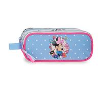 Joumma Disney Minnie Flowers Bleu Clair Trousse Double 23x9x7 cm Polyester