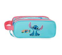 Joumma Disney Aloha Stitch Trousse Triple Bleue 22 x 10 x 9 cm Polyester