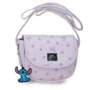 Joumma Disney Bloom Stitch Sac à bandoulière avec Rabat Lilas 16 x 14 x 5 cm PU et Polyester