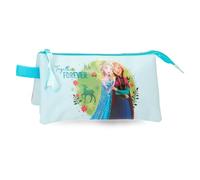 Joumma Disney Frozen Forever Estuche Triple Bleu Claro 22x12x5 cm Polyester