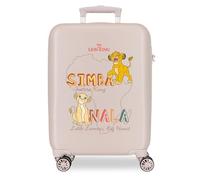 Joumma Disney Lion King Sun & Sabana Valise de Cabine en ABS Rigide avec Fermeture à Combinaison latérale 34 l 2,6 kg 4 Roues Doubles Bagage à Main Beige 38 x 55 x 20 cm