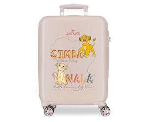 Joumma Disney Lion King Sun & Sabana Valise de Cabine en ABS Rigide avec Fermeture à Combinaison latérale 34 l 2,6 kg 4 Roues Doubles Bagage à Main Beige 38 x 55 x 20 cm