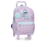 Joumma Disney Lovely Stitch Sac à Dos pour Ordinateur Portable 13,3" Double Compartiment Adaptable au Chariot Violet 32 x 44 x 17 cm Polyester 24,68 L
