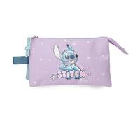 Joumma Disney Lovely Stitch Trousse Triple Violet 22 x 12 x 5 cm Polyester