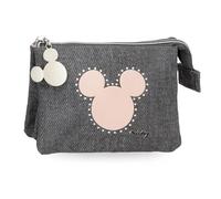 Joumma Disney Mickey Studs Porte-Monnaie en Polyester Noir 14 x 10 x 3,5 cm, Noir, Porte-Monnaie