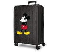 Joumma Disney Mickey Waiting Valise Moyenne Noire 48 x 65 x 27 cm Rigide 3,5 kg Fermeture TSA intégrée ABS 3,5 kg 72 L Extensible