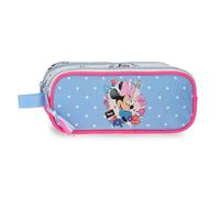 Joumma Disney Minnie Flowers Bleu Clair Trousse Double 23x9x7 cm Polyester