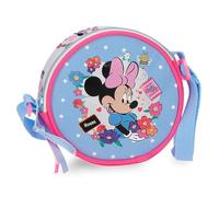 Joumma Disney Minnie Flowers Sac à bandoulière Rond Bleu Clair 14 x 14 x 4 cm Polyester