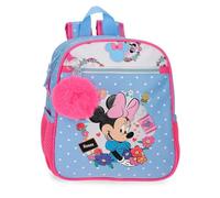 Joumma Disney Minnie Flowers Sac à dos de promenade Bleu clair 23 x 28 x 10 cm Polyester 6,4 l