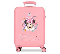 Joumma Disney Minnie Happy to Be Me Valise Cabine Rose 38 x 55 x 20 cm Rigide ABS Fermeture à Combinaison latérale 35 l 2,5 kg 4 Roues Doubles