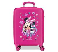 Joumma Disney Minnie Helpers Cabin Suitcase, valise pour enfants, en ABS, un matériau résistant, Quatre doubles roues pivotantes multidirectionnelles, Serrure à combinaison latérale, Intérieur pratique avec deux compartiments.