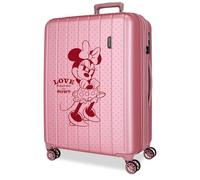 Joumma Disney Minnie Love Valise Moyenne Rose 48 x 65 x 27 cm Rigide 3,5 kg Fermeture TSA intégrée ABS 3,5 kg 72 L Extensible