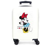 Disney Joumma Minnie Magic Valise de Cabine Blanche 33 x 50 x 20 cm Rigide ABS Fermeture à Combinaison latérale 28,4 l 2 kg 4 Roues Doubles Bagage Main, Blanc, Magic 50