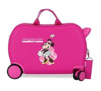 Joumma Disney Minnie Party Cabin Suitcase White, Hard ABS Hard Suitcase ABS Combination Lock Side 28,4L 2 kgs 4 Double Wheels Luggage Hand Luggage