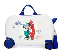 Joumma Disney Minnie Party Cabin Suitcase White, Hard ABS Hard Suitcase ABS Combination Lock Side 28,4L 2 kgs 4 Double Wheels Luggage Hand Luggage