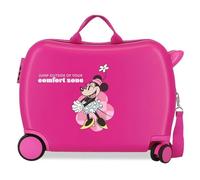Joumma Disney Minnie Party Cabin Suitcase White, Hard ABS Hard Suitcase ABS Combination Lock Side 28,4L 2 kgs 4 Double Wheels Luggage Hand Luggage