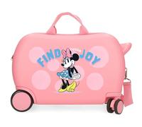 Joumma Disney Minnie Party Cabin Suitcase White, Hard ABS Hard Suitcase ABS Combination Lock Side 28,4L 2 kgs 4 Double Wheels Luggage Hand Luggage