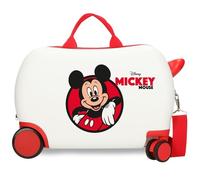 Joumma Disney Minnie Party Cabin Suitcase White, Hard ABS Hard Suitcase ABS Combination Lock Side 28,4L 2 kgs 4 Double Wheels Luggage Hand Luggage