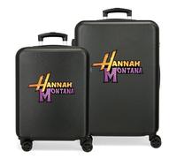 Joumma Disney Montana Ensemble de valises rigides en ABS avec fermeture à combinaison latérale 91 L 5,6 kg 4 roues doubles bagage à main Noir 46 x 65 x 23 cm