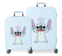 Joumma Disney Playful Jeu de valises Bleues 55/70 cm Rigide 7,54 kg Fermeture TSA intégrée ABS 7,54 kg 116L Bagage à Main