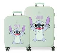 Disney Joumma Playful Jeu de valises Vertes 55/70 cm Rigide 7,54 kg Fermeture TSA intégrée ABS 7,54 kg 116L Bagage à Main