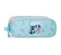 Joumma Disney Stitch Beach & Love Trousse à Deux Compartiments Turquoise Vert 23 x 9 x 7 cm Polyester