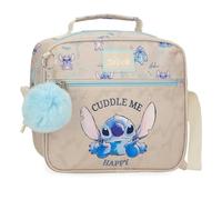 Joumma Disney Stitch Cuddle Me Happy Nececer Adaptable Beige 23 x 20 x 9 cm Polyester, Beige, Talla única, Nécecer Adaptable